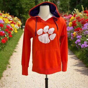 Clemson Tigers Hoodie Colosseum Orange Paw Sweatshirt‎ Womens Medium NCAA